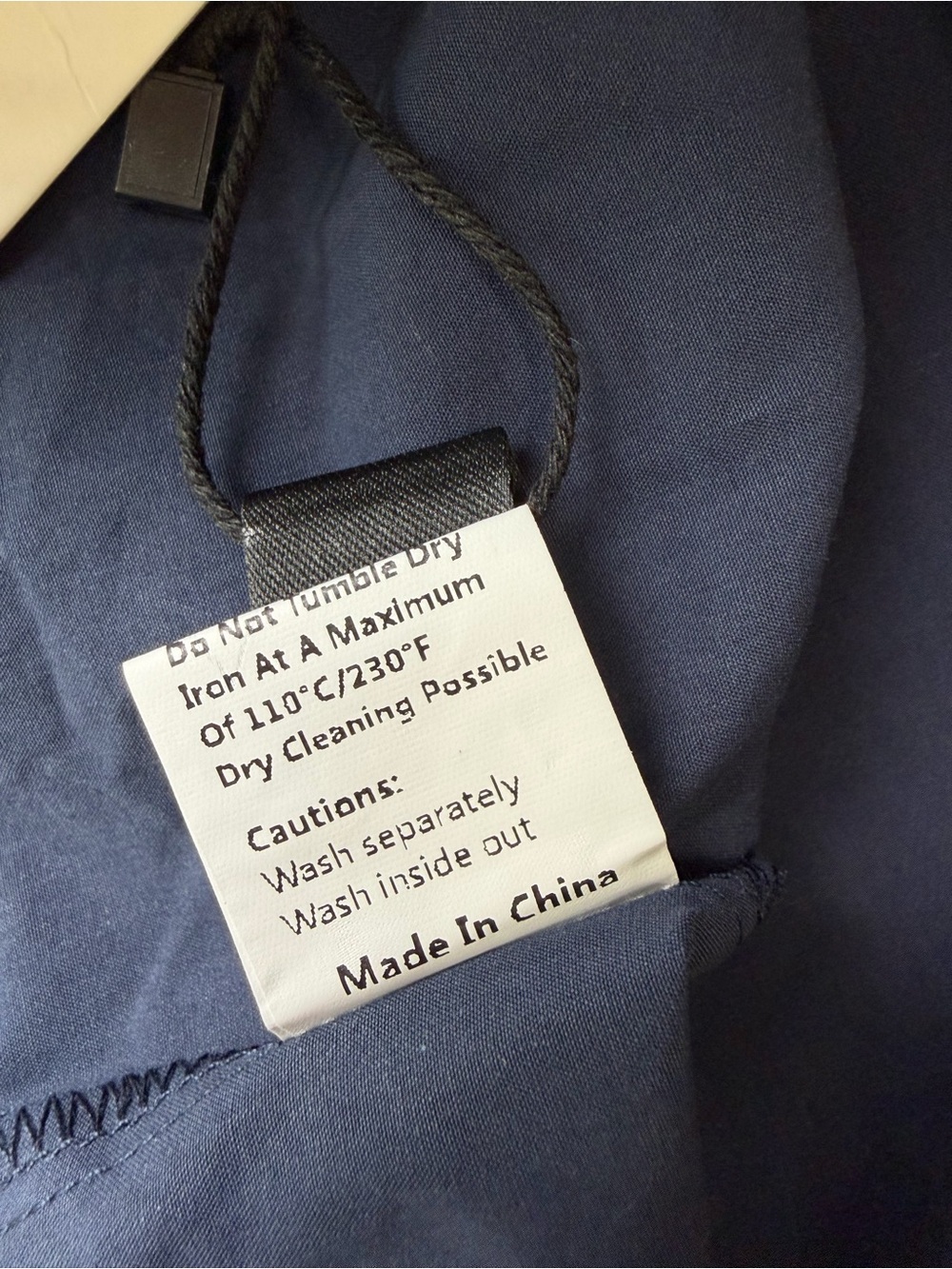 Commense Navy Blue Ivory Contrast Trim Cotton Top Mini Skirt Set Medium NWT - Picture 11 of 12